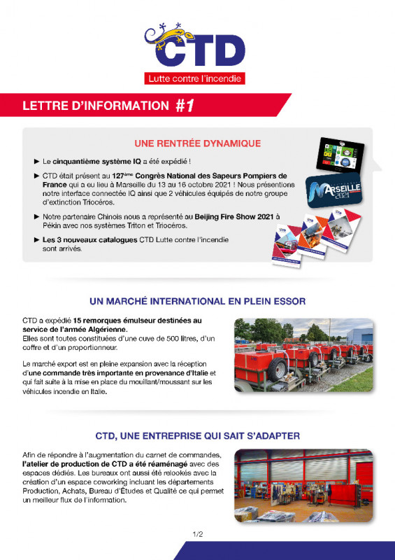 CTD Firefighting - Newsletter #1